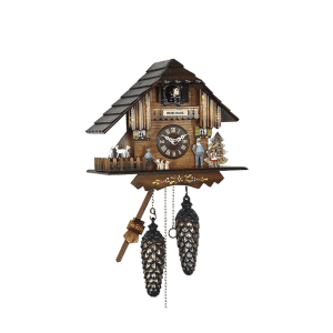 Heidi-Haus Quartz Cuckoo clock with music dancing goats 4233QMT