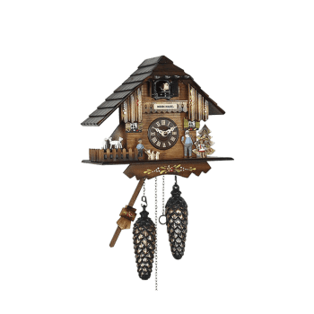 Heidi-Haus Quartz Cuckoo clock with music dancing goats 4233QMT