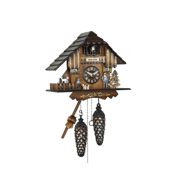 Heidi-Haus Quartz Cuckoo clock with music dancing goats 4233QMT