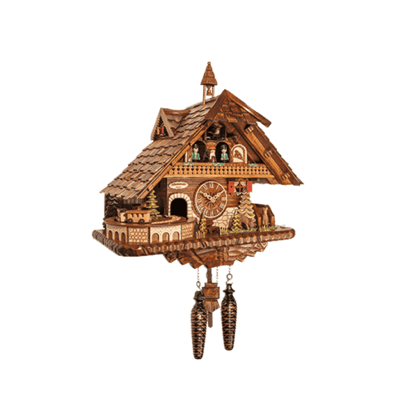 Train Quartz-cuckoo clock with music dancing couples 45110QMT