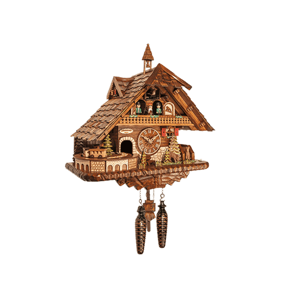 Train-Quartz-cuckoo-clock-with-music-&-dancing-couples