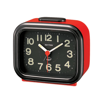 Rhythm Bedside Clock Black/Red 4RA888-R01