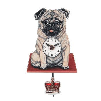 Pug Clock with moving eyes 206QP