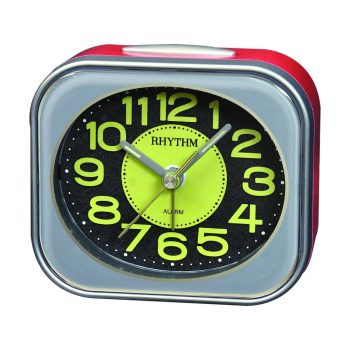 Rhythm Bedside Clock Metallic Red CRE876NR01