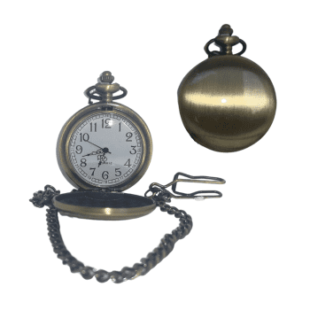 PQ801 -Plain Bronze Pocket Watch QUARTZ