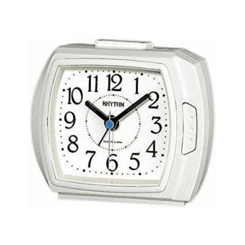 RHYTHM BEDSIDE CLOCK 8RE627WR03 Pearl White