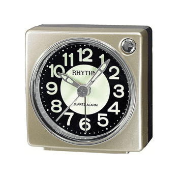 RHYTHM CRE823NR18 BEDSIDE CLOCK Gold