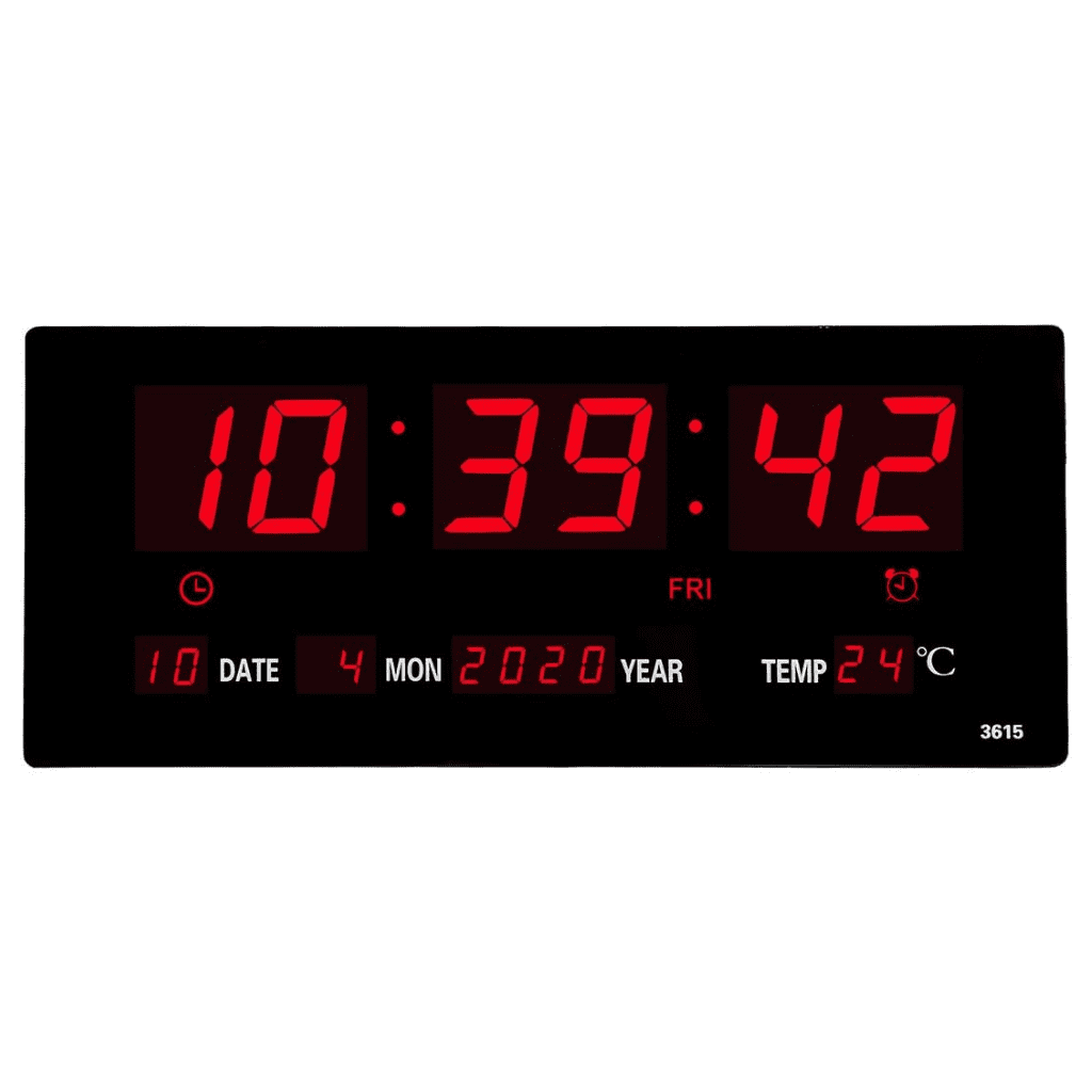 Rhythm LCW015NR19 Digital Wall Clock 