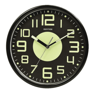 RHYTHM CMG596NR02 WALL CLOCK GLOW IN THE DARK