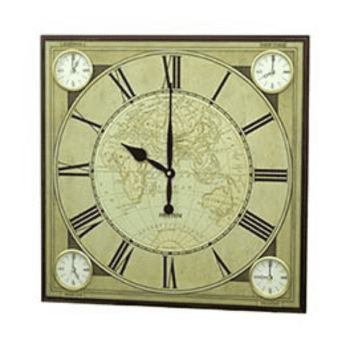 5 Time Zone Rhythm Wall Clock - CMW904NR06