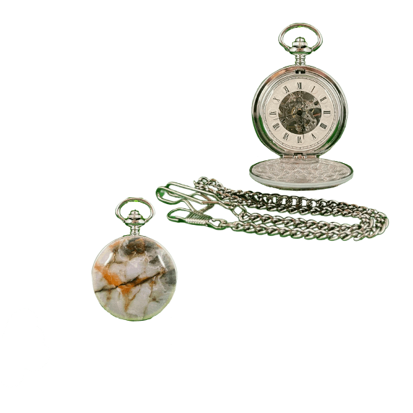 Mechanical Pocket Watch Marble Design PW2