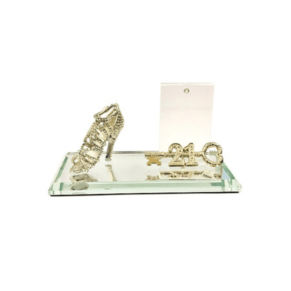 TK2071G High Heel Sandal 21st Key Silver and with frame