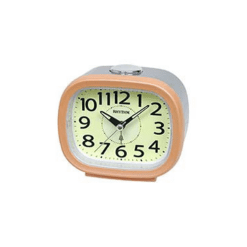 CRA846NR14 - Orange RHYTHM BEDSIDE CLOCK GLOW IN THE DARK