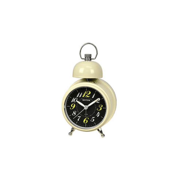 CRA851NR38 - Beige Rhythm Bell Bedside Clock - Timecentre