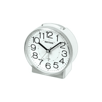 RHYTHM BEDSIDE CLOCK WHITE - CRE855NR03