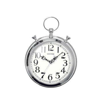 RHYTHM POCKET WATCH STYLE WALL CLOCK SILVER - CMG571NR19