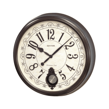 RHYTHM WESTMINSTER WALL CLOCK BROWN - CMJ504NR06