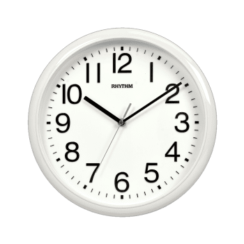 RHYTHM WALL CLOCK WHITE - CMG579NR03