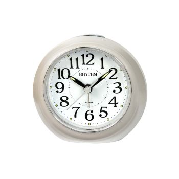 RHYTHM BEDSIDE CLOCK PEARL WHITE - CRE882NR03