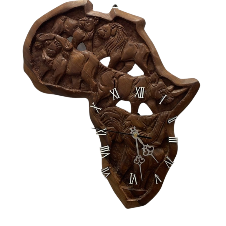 Africa shape clock 2 R599