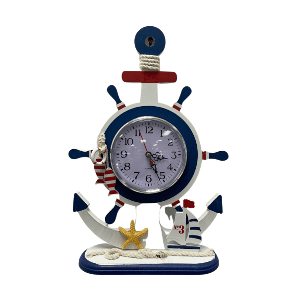 Nautical Ships wheel Anker Clock NC5 Timecentre