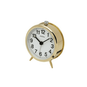 846GOLD MECHANICAL BEDSIDE CLOCK