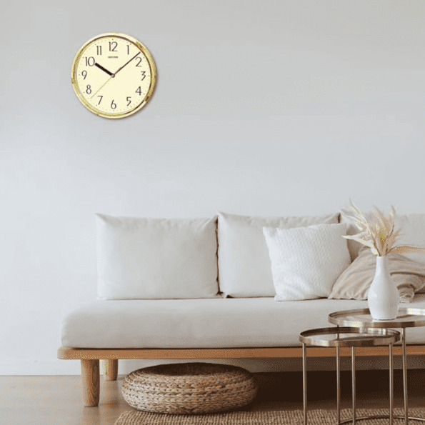 Rhythm Japanese Wall Clock 23cm- Golden CMG839AZ18 - Image 4