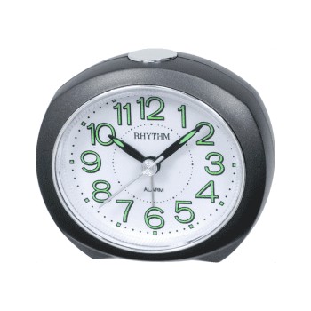 Rhythm Oval Analogue Alarm Clock - CRE865NR02