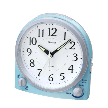 RHYTHM ALARM CLOCK BLUE - CRF805BR04