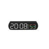DIGITAL TABLE CLOCK 6639 WHITE LIGHT MULTICOLOR SECONDARY ALARM VOICE CONTROL ENGROSS