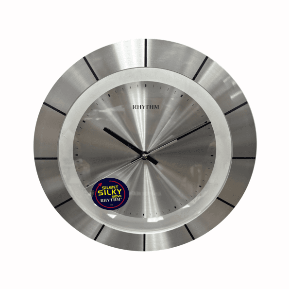 Rhythm Wall Clock Silver - CMG141NR19