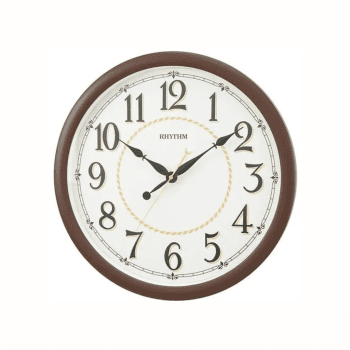 RHYTHM WALL CLOCK BROWN - CMG612NR06