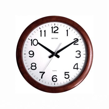 Rhythm Wooden Wall Clock Brown Case - CMG919NR06