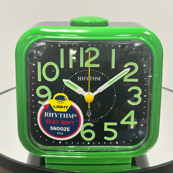 Rhythm Bedside Clock Analog Green - CRA848NR05