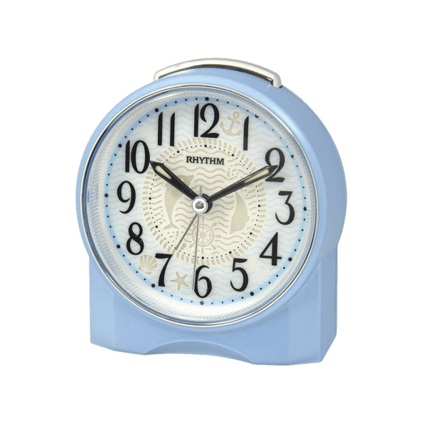 RHYTHM BEDSIDE CLOCK ANALOG BLUE - CRE305NR04