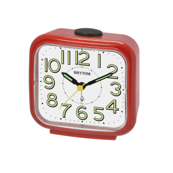 RHYTHM BEDSIDE CLOCK RED - CRA848NR01