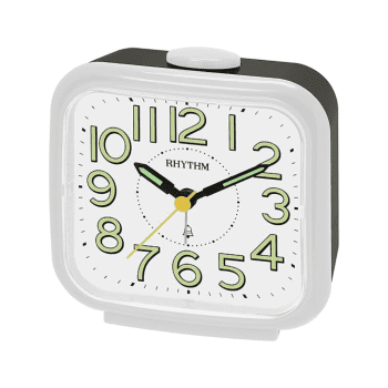 RHYTHM BEDSIDE CLOCK WHITE - CRA848NR03