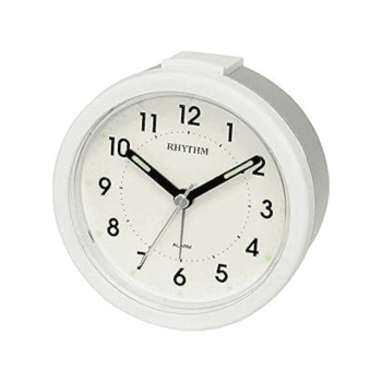 RHYTHM BEDSIDE CLOCK SILVER - CRE232NR19