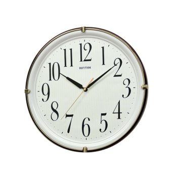 Rhythm Brown Wall Clock Silent Movement Super Luminous CMG404NR06