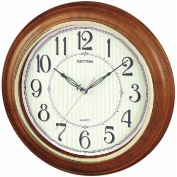 Rhythm Value Added Wooden Look Wall Clock CMG425BR06