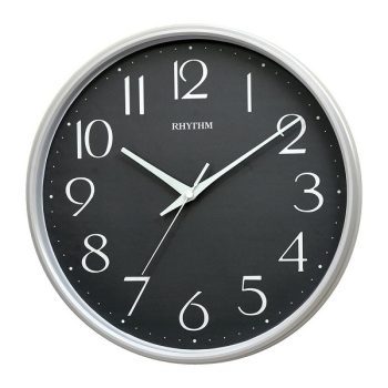 Rhythm Silver & Round Wall Clock CMG589NR03