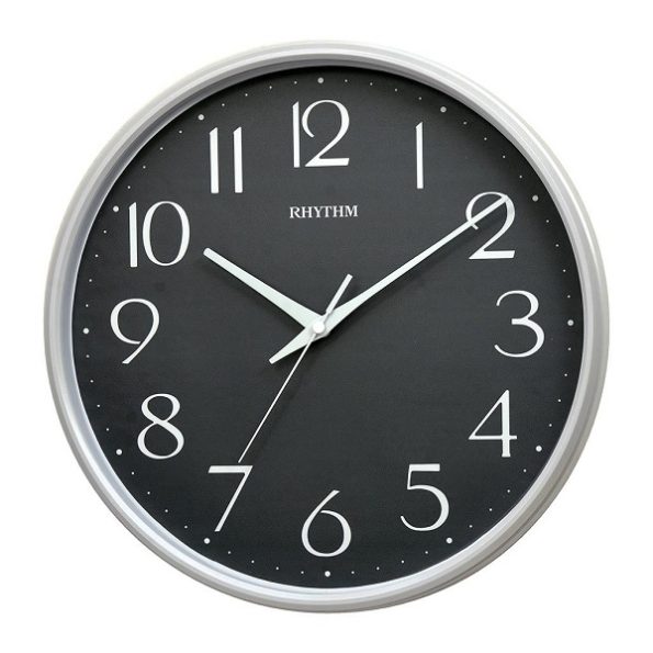 Rhythm Silver & Round Wall Clock CMG589NR03