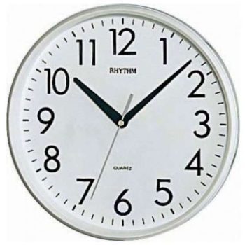 RHYTHM PLASTIC WALL CLOCK CMG716NR03 WHITE