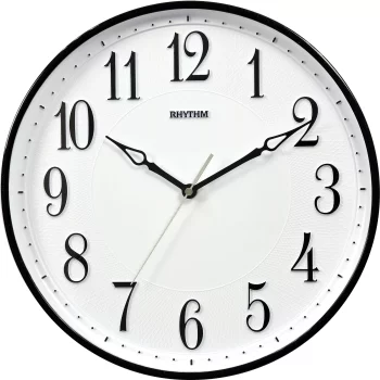 Rhythm CMG580NR02 3D Numerals Wall Clock, Black