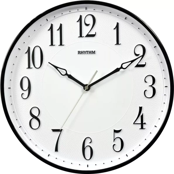 Rhythm CMG580NR02 3D Numerals Wall Clock, Black
